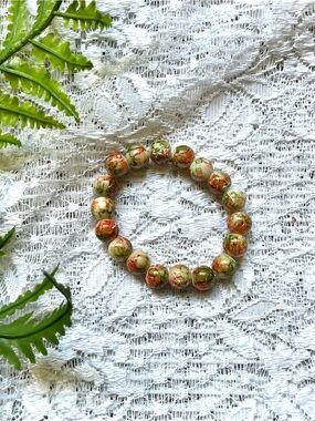 *FreeAddOn Unique Glass Beaded Stretch Bracelet